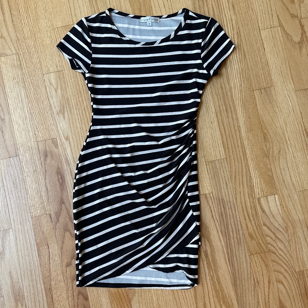 Moa Moa Dress black and white striped